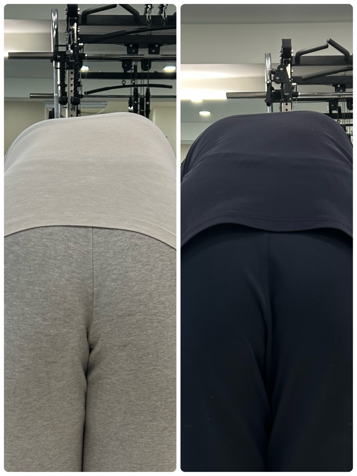 상체를 숙인 자세 비교 기록
